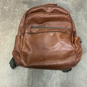 Bugatti Brown paded computer Backpack identity block safety